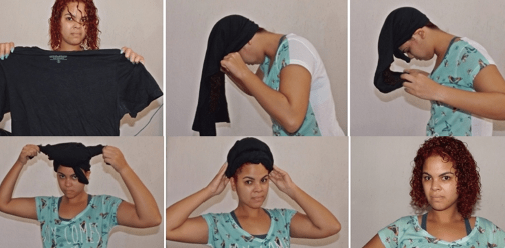 Plopping: finalize o seu cabelo cacheado com uma camiseta - 26/09