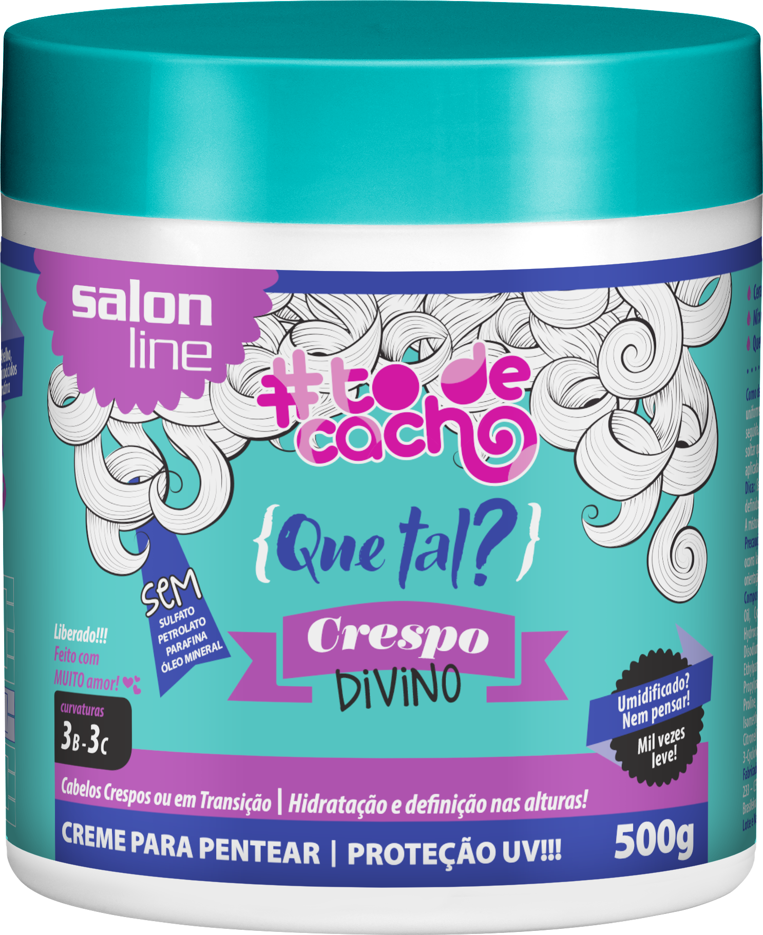 Creme Para Pentear Crespo Divino 500g To De Cacho